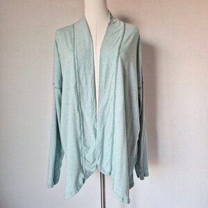 Coolibar Lumaleo UPF 50+ Sun Wrap Cardigan Long Sleeve Back-Slit Green